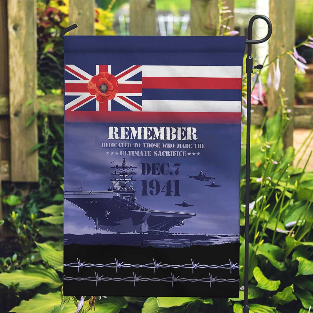 Hawaii Pearl Harbor Remembrance Day Garden Flag Flag Style LT05 Garden Flag Blue - Polynesian Pride