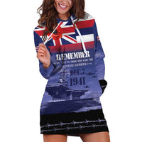 Hawaii Pearl Harbor Remembrance Day Hoodie Dress Flag Style LT05 Blue - Polynesian Pride