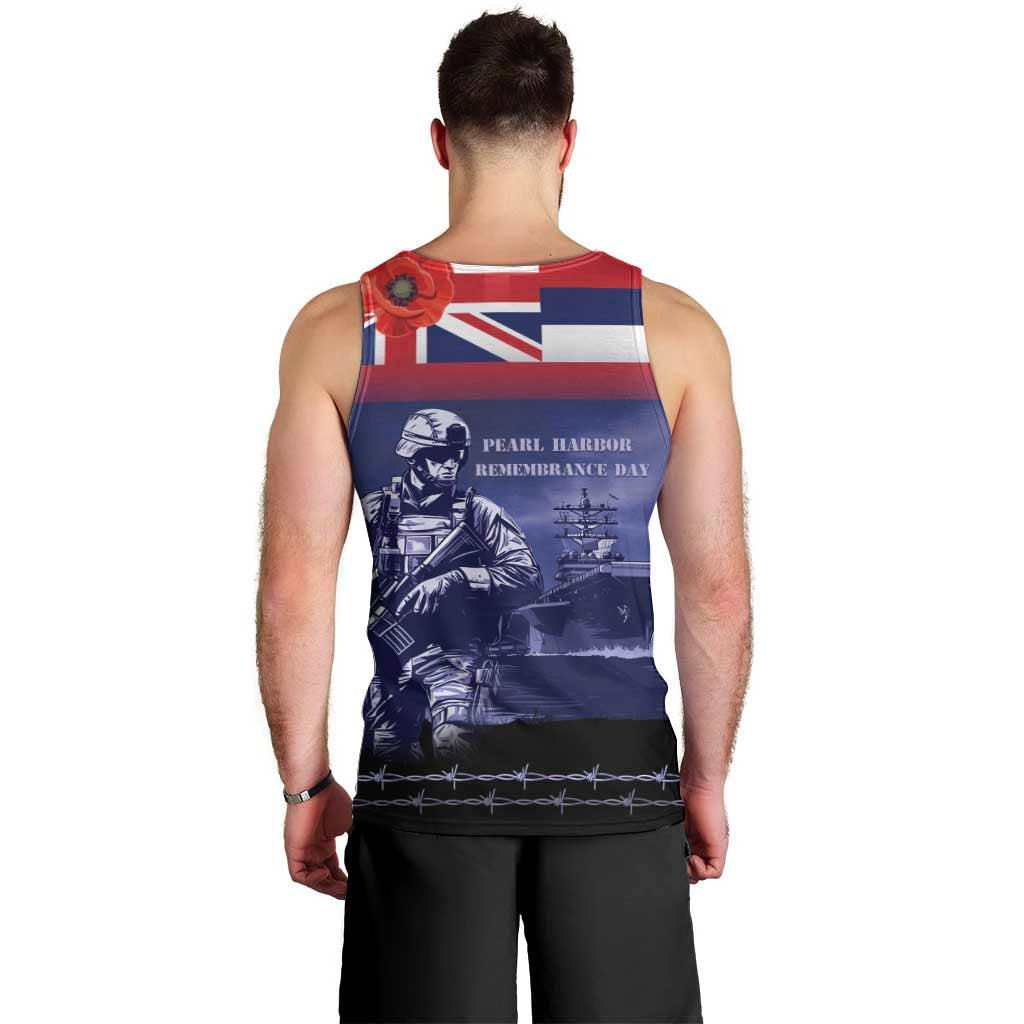 Hawaii Pearl Harbor Remembrance Day Men Tank Top Flag Style LT05 - Polynesian Pride