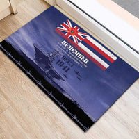 Hawaii Pearl Harbor Remembrance Day Rubber Doormat Flag Style LT05 - Polynesian Pride