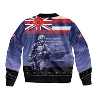 Hawaii Pearl Harbor Remembrance Day Sleeve Zip Bomber Jacket Flag Style