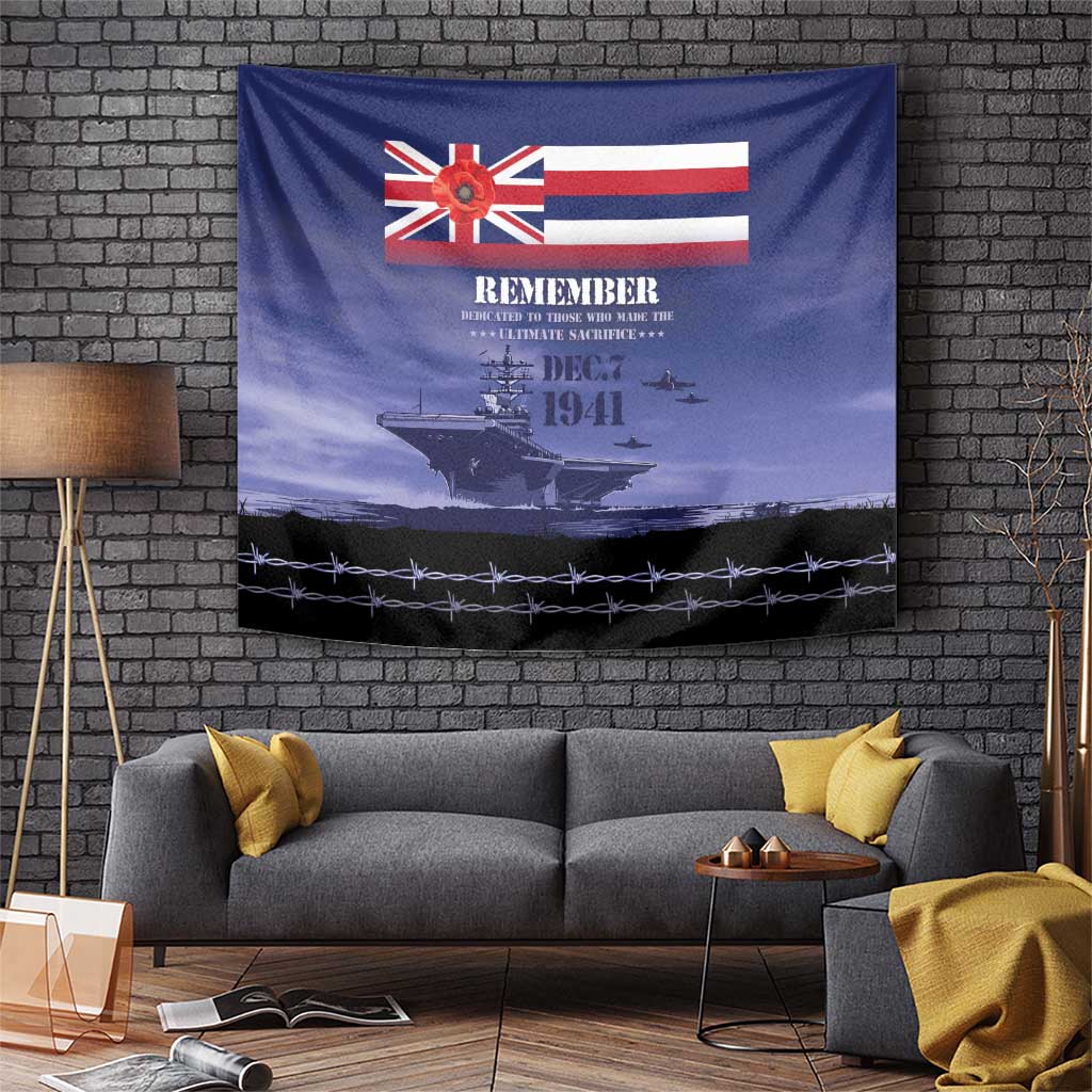 Hawaii Pearl Harbor Remembrance Day Tapestry Flag Style