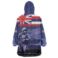 Hawaii Pearl Harbor Remembrance Day Wearable Blanket Hoodie Flag Style LT05 - Polynesian Pride