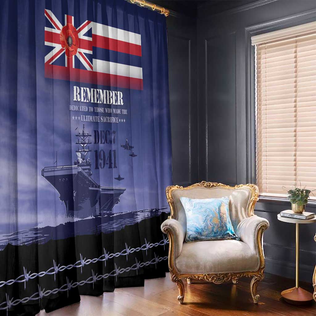 Hawaii Pearl Harbor Remembrance Day Window Curtain Flag Style LT05 - Polynesian Pride