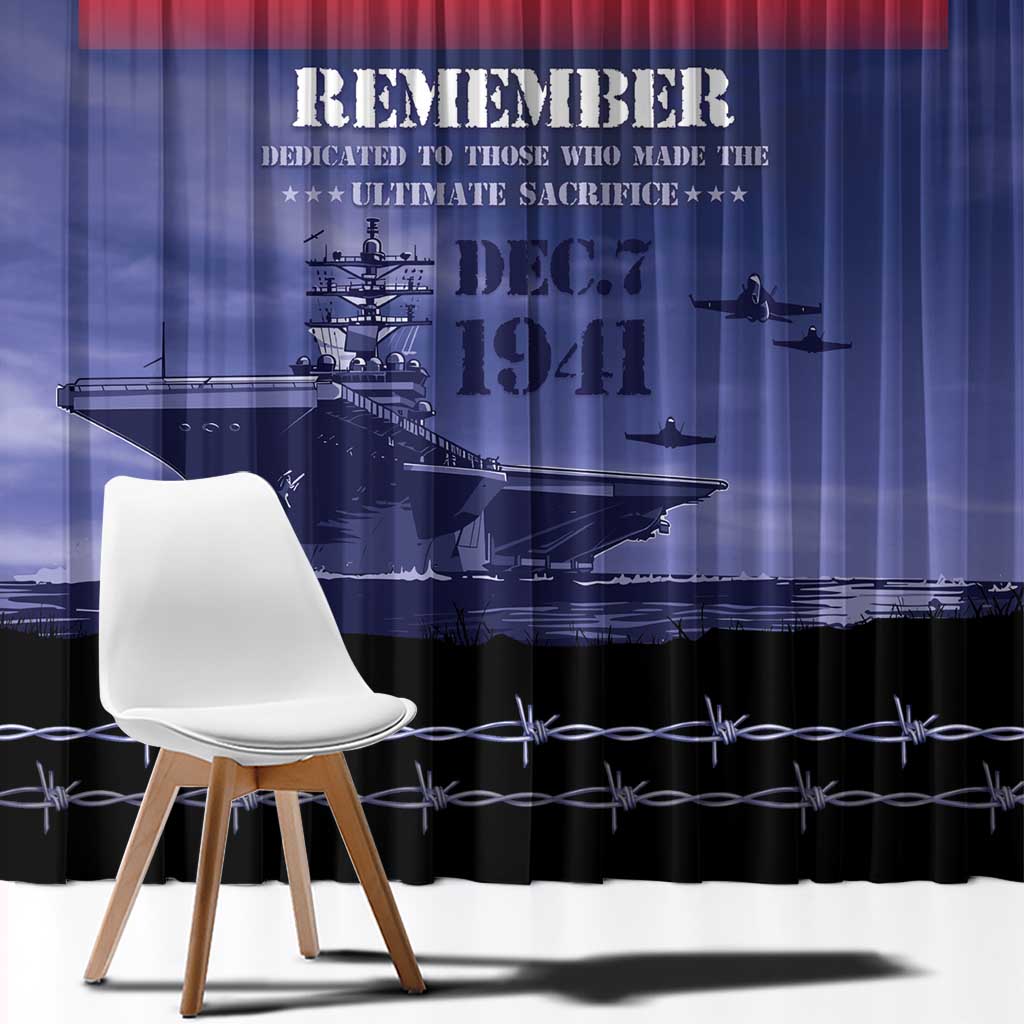 Hawaii Pearl Harbor Remembrance Day Window Curtain Flag Style LT05 - Polynesian Pride