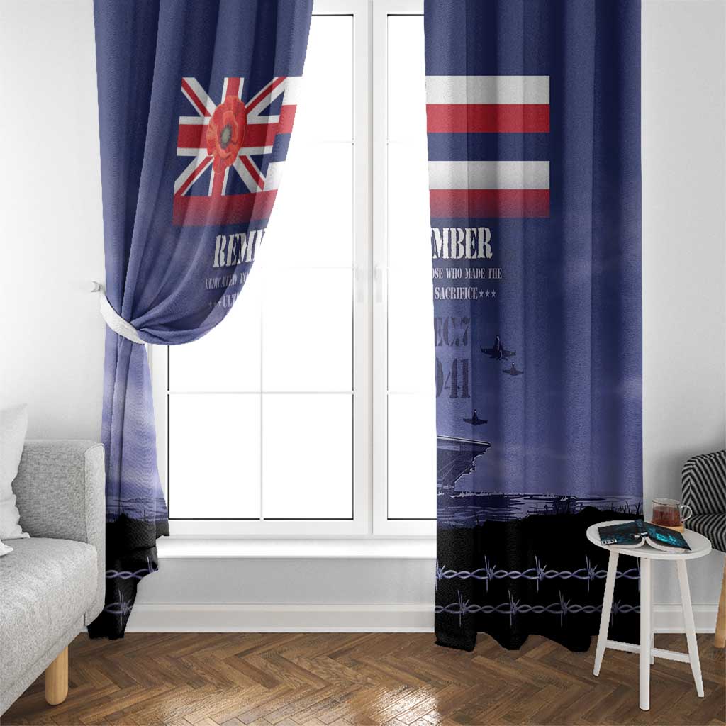 Hawaii Pearl Harbor Remembrance Day Window Curtain Flag Style LT05 - Polynesian Pride
