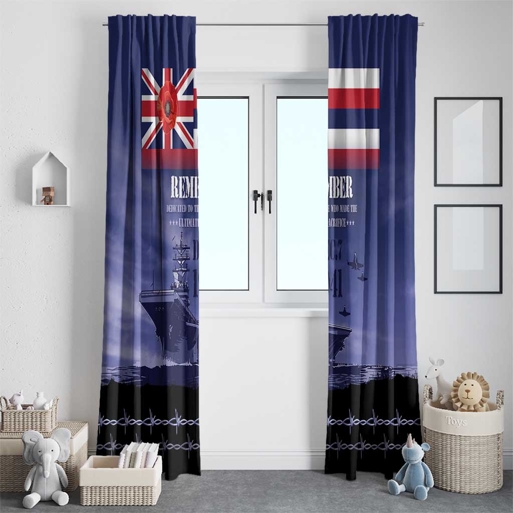 Hawaii Pearl Harbor Remembrance Day Window Curtain Flag Style LT05 - Polynesian Pride