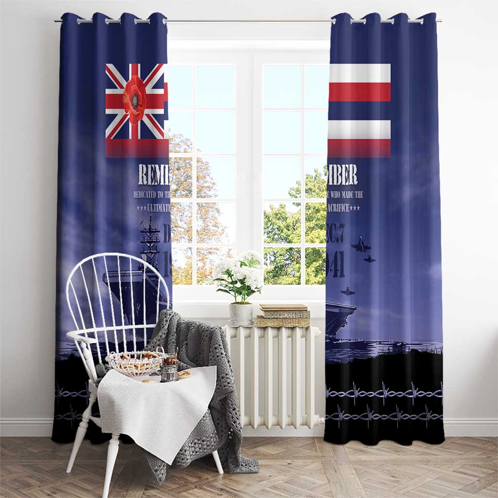 Hawaii Pearl Harbor Remembrance Day Window Curtain Flag Style LT05 - Polynesian Pride