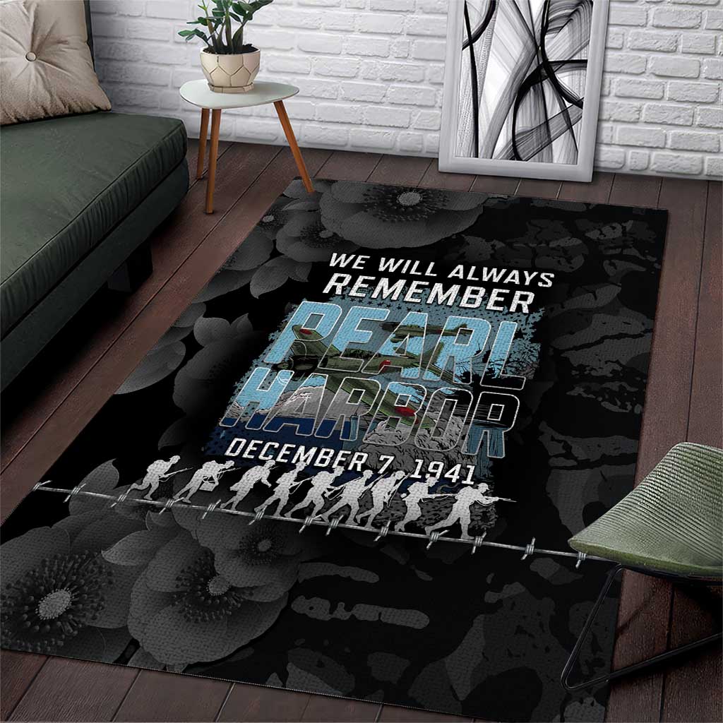 Pearl Harbor Remembrance Day Area Rug We Will Always Remember