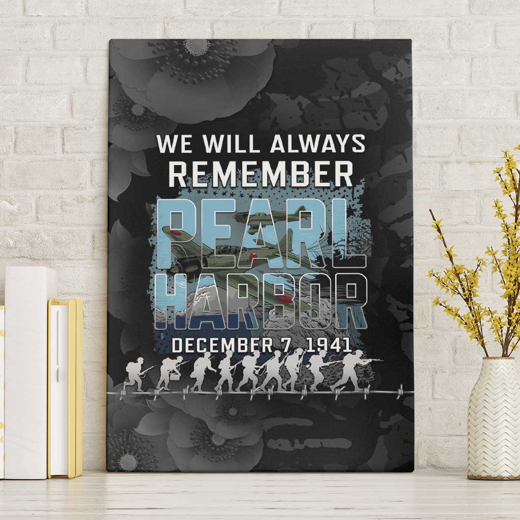 Pearl Harbor Remembrance Day Canvas Wall Art We Will Always Remember LT05 Without Frame Black - Polynesian Pride