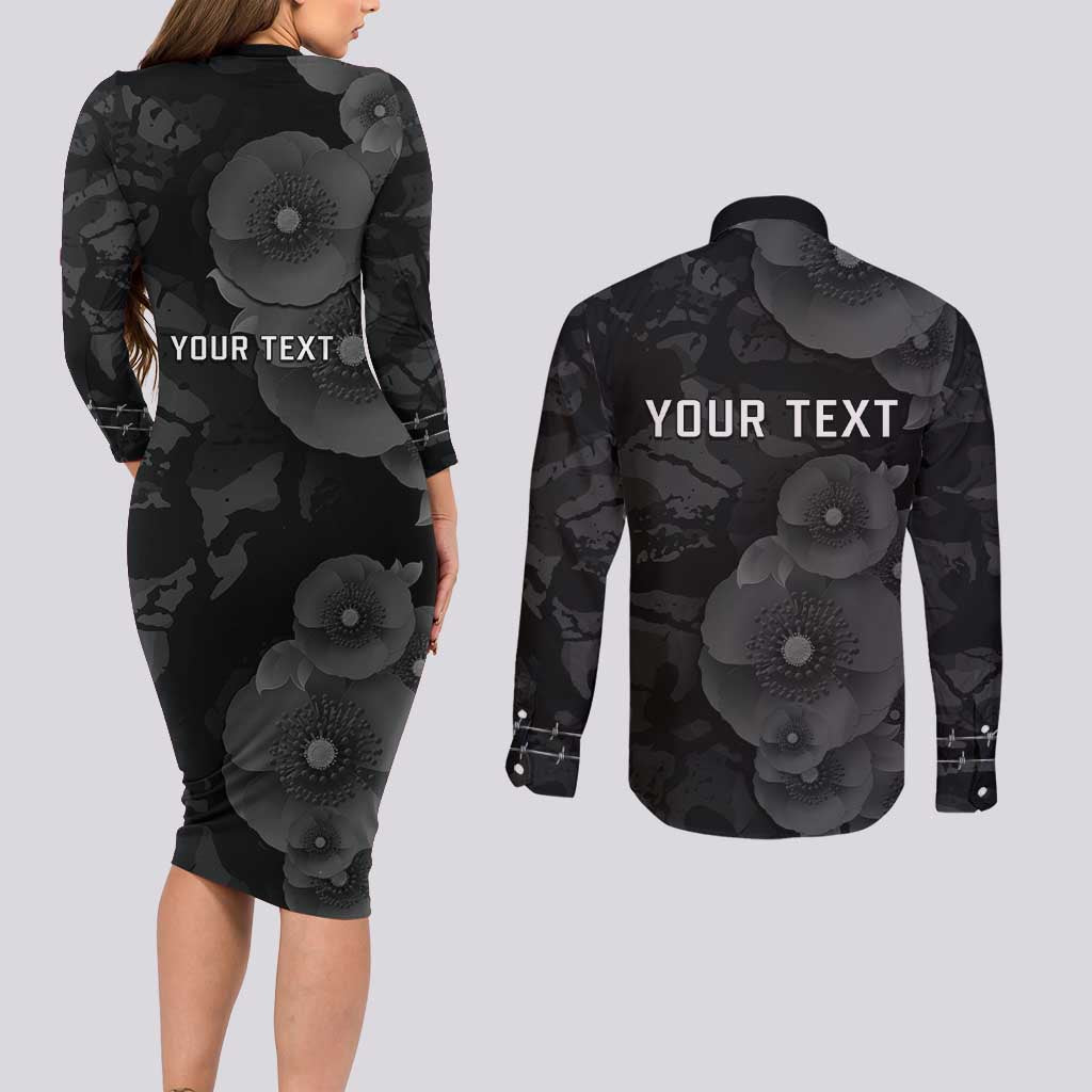 Personalized Pearl Harbor Remembrance Day Couples Matching Long Sleeve Bodycon Dress and Long Sleeve Button Shirt We Will Always Remember LT05 - Polynesian Pride