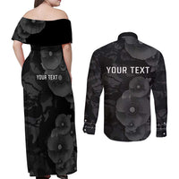 Personalized Pearl Harbor Remembrance Day Couples Matching Off Shoulder Maxi Dress and Long Sleeve Button Shirt We Will Always Remember LT05 - Polynesian Pride