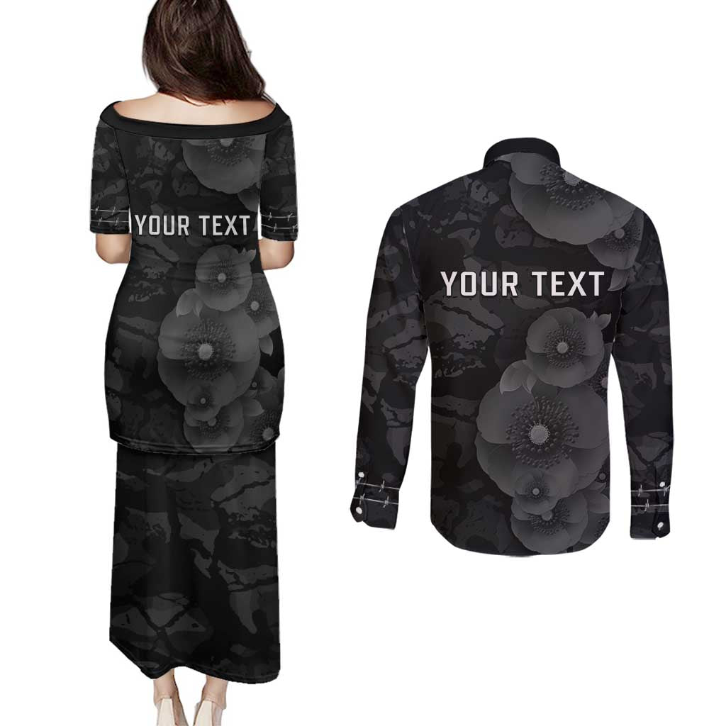 Personalized Pearl Harbor Remembrance Day Couples Matching Puletasi and Long Sleeve Button Shirt We Will Always Remember LT05 - Polynesian Pride
