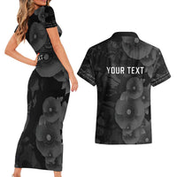 Personalized Pearl Harbor Remembrance Day Couples Matching Short Sleeve Bodycon Dress and Hawaiian Shirt We Will Always Remember LT05 - Polynesian Pride