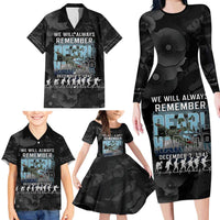 Personalized Pearl Harbor Remembrance Day Family Matching Long Sleeve Bodycon Dress and Hawaiian Shirt We Will Always Remember