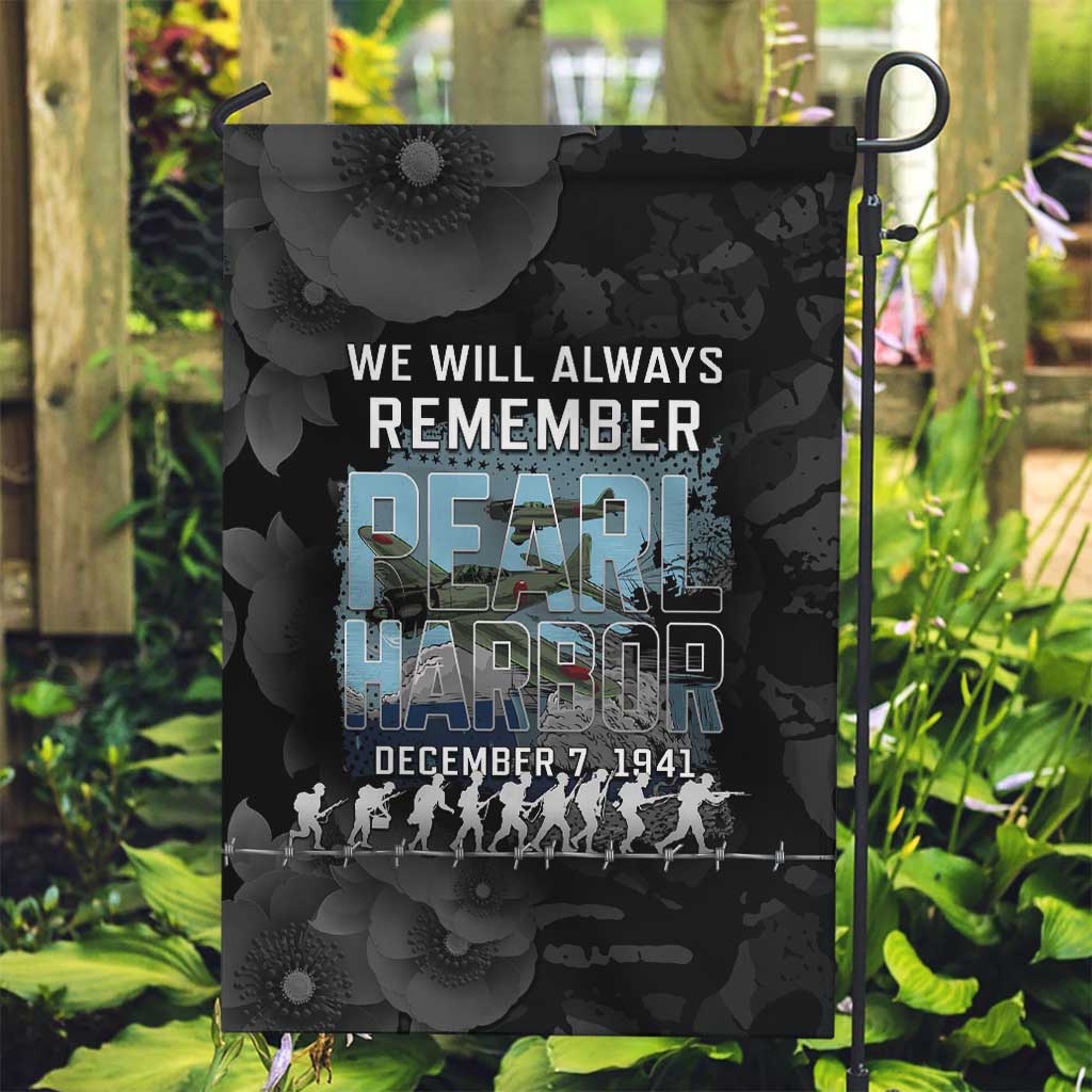 Pearl Harbor Remembrance Day Garden Flag We Will Always Remember LT05 Garden Flag Black - Polynesian Pride