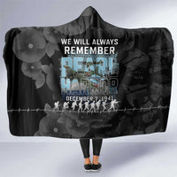 Pearl Harbor Remembrance Day Hooded Blanket We Will Always Remember LT05 One Size Black - Polynesian Pride