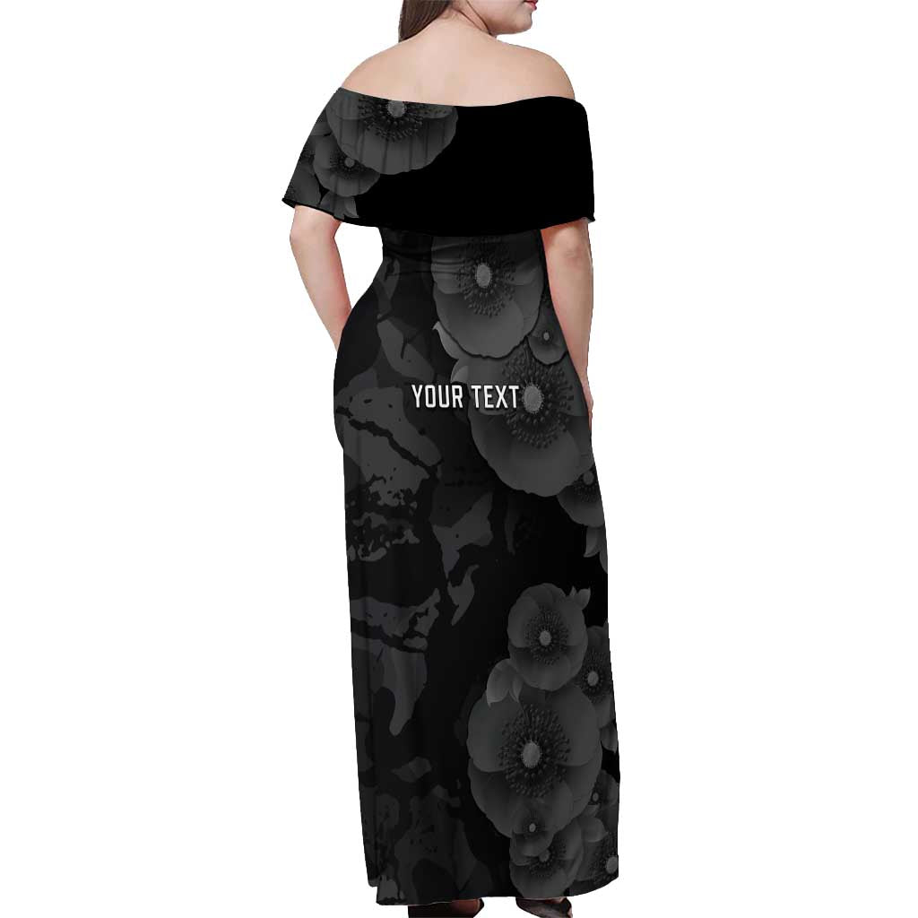 Personalized Pearl Harbor Remembrance Day Off Shoulder Maxi Dress We Will Always Remember LT05 - Polynesian Pride