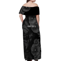 Personalized Pearl Harbor Remembrance Day Off Shoulder Maxi Dress We Will Always Remember LT05 - Polynesian Pride