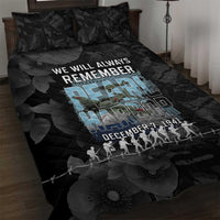 Pearl Harbor Remembrance Day Quilt Bed Set We Will Always Remember LT05 Black - Polynesian Pride