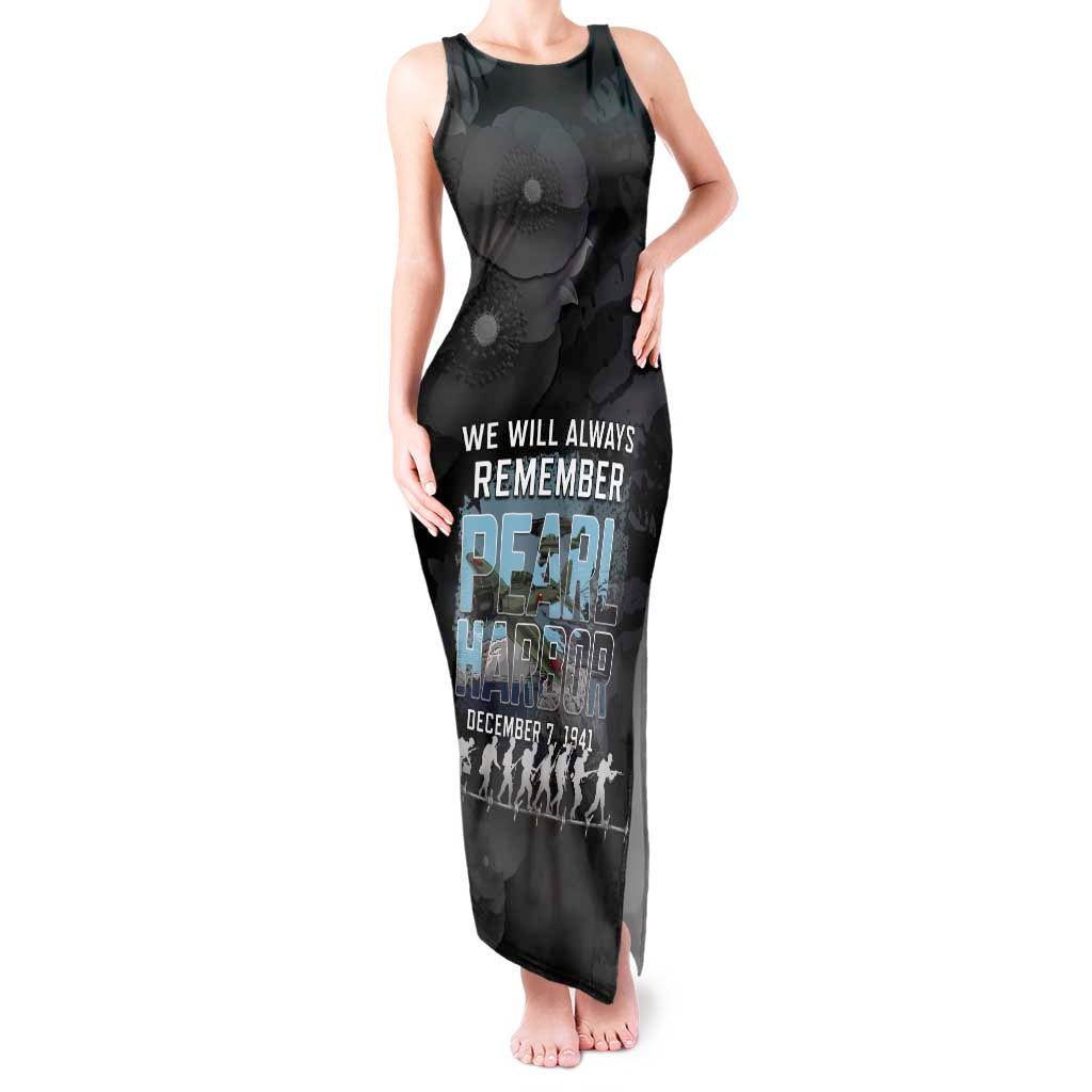 Personalized Pearl Harbor Remembrance Day Tank Maxi Dress We Will Always Remember LT05 Women Black - Polynesian Pride