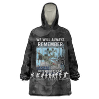 Personalized Pearl Harbor Remembrance Day Wearable Blanket Hoodie We Will Always Remember LT05 One Size Black - Polynesian Pride