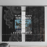 Pearl Harbor Remembrance Day Window Curtain We Will Always Remember LT05 With Hooks Black - Polynesian Pride