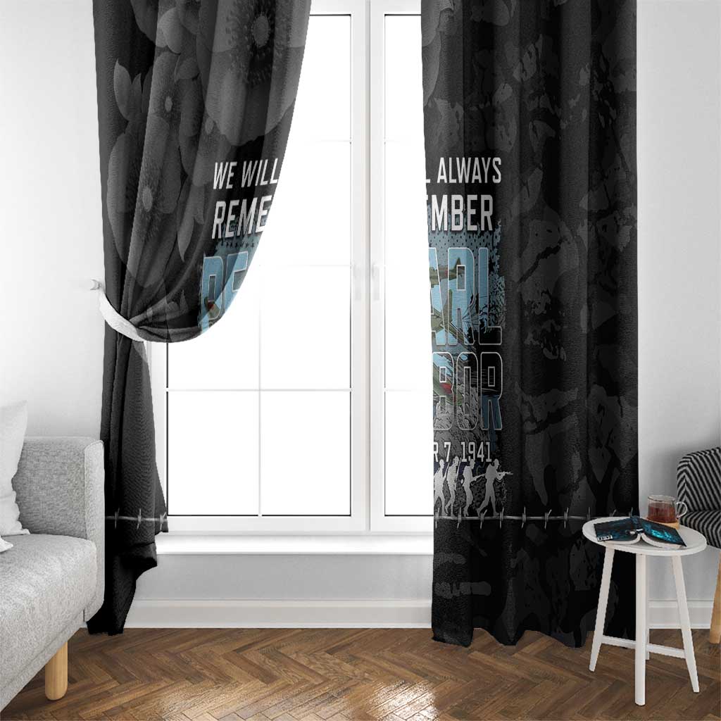 Pearl Harbor Remembrance Day Window Curtain We Will Always Remember LT05 - Polynesian Pride