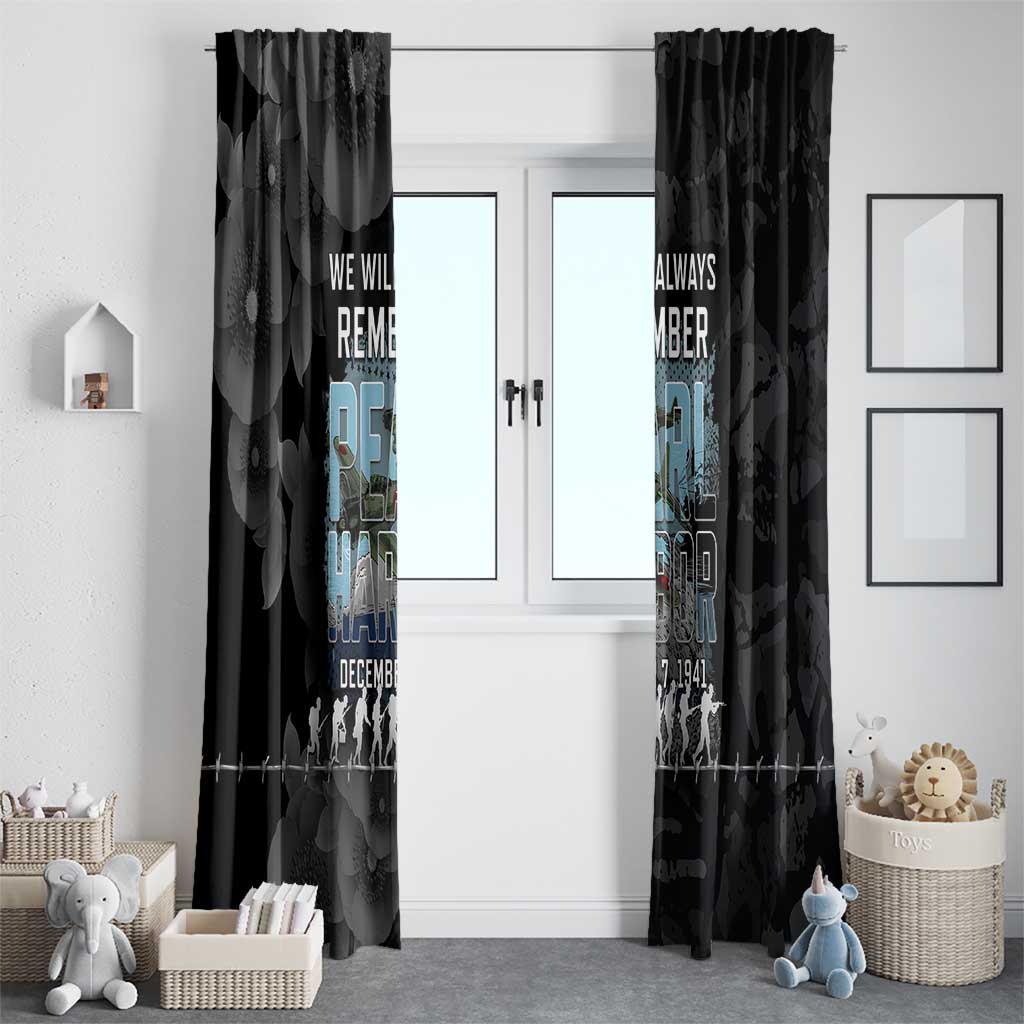 Pearl Harbor Remembrance Day Window Curtain We Will Always Remember LT05 - Polynesian Pride