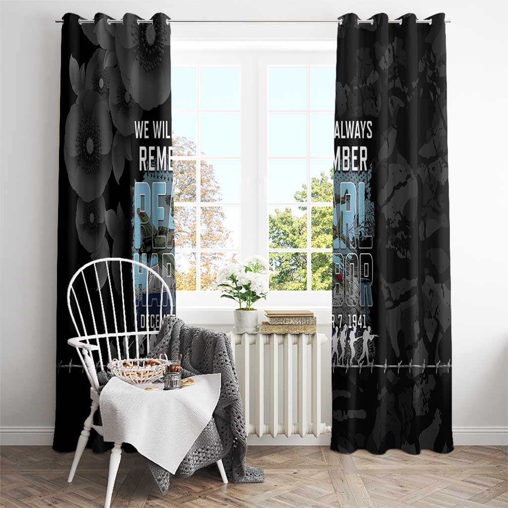 Pearl Harbor Remembrance Day Window Curtain We Will Always Remember LT05 - Polynesian Pride