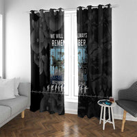 Pearl Harbor Remembrance Day Window Curtain We Will Always Remember LT05 With Grommets Black - Polynesian Pride