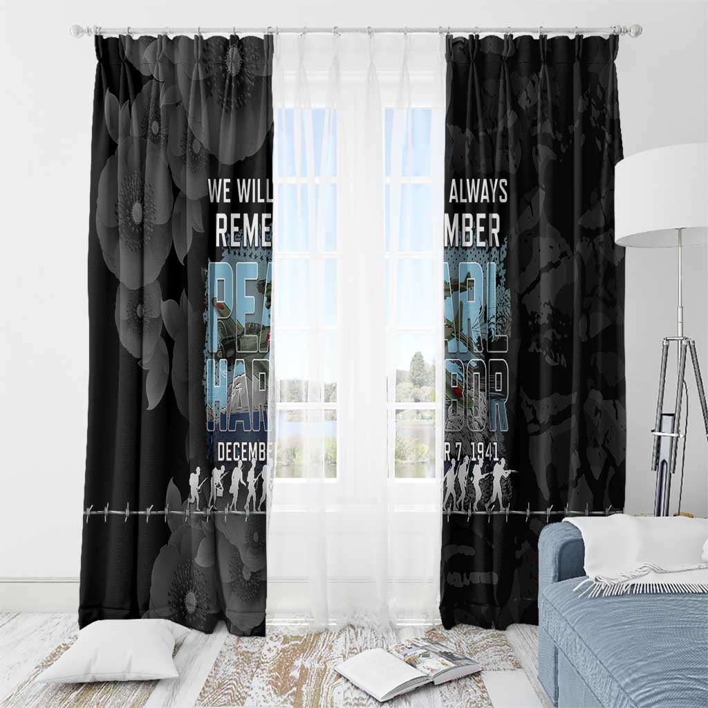 Pearl Harbor Remembrance Day Window Curtain We Will Always Remember LT05 - Polynesian Pride