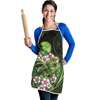 New Zealand Aotearoa Kakapo Apron Maori Pattern With Manuka Galaxy Style - Polynesian Pride