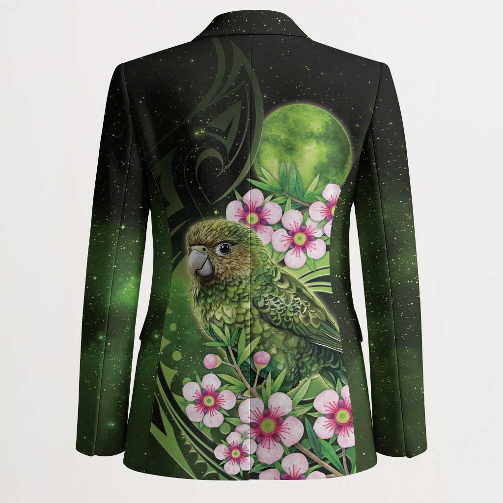 New Zealand Aotearoa Kakapo Blazer Maori Pattern With Manuka Galaxy Style - Polynesian Pride