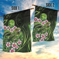 New Zealand Aotearoa Kakapo Garden Flag Maori Pattern With Manuka Galaxy Style - Polynesian Pride