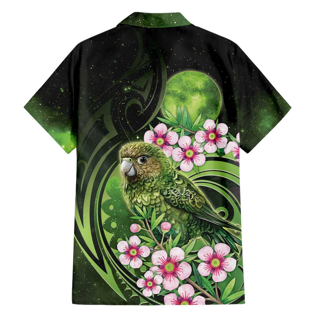 New Zealand Aotearoa Kakapo Hawaiian Shirt Maori Pattern With Manuka Galaxy Style - Polynesian Pride