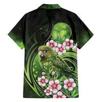 New Zealand Aotearoa Kakapo Hawaiian Shirt Maori Pattern With Manuka Galaxy Style - Polynesian Pride