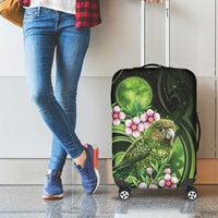 New Zealand Aotearoa Kakapo Luggage Cover Maori Pattern With Manuka Galaxy Style - Polynesian Pride