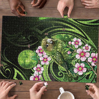 New Zealand Aotearoa Kakapo Puzzle Maori Pattern With Manuka Galaxy Style - Polynesian Pride