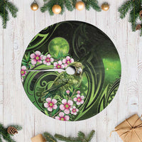 New Zealand Aotearoa Kakapo Tree Skirt Maori Pattern With Manuka Galaxy Style - Polynesian Pride