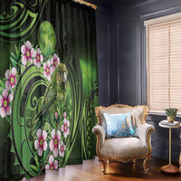 New Zealand Aotearoa Kakapo Window Curtain Maori Pattern With Manuka Galaxy Style - Polynesian Pride