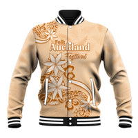 Personalised New Zealand Auckland Folk Festival Baseball Jacket Vintage Style LT05 Unisex Brown - Polynesian Pride