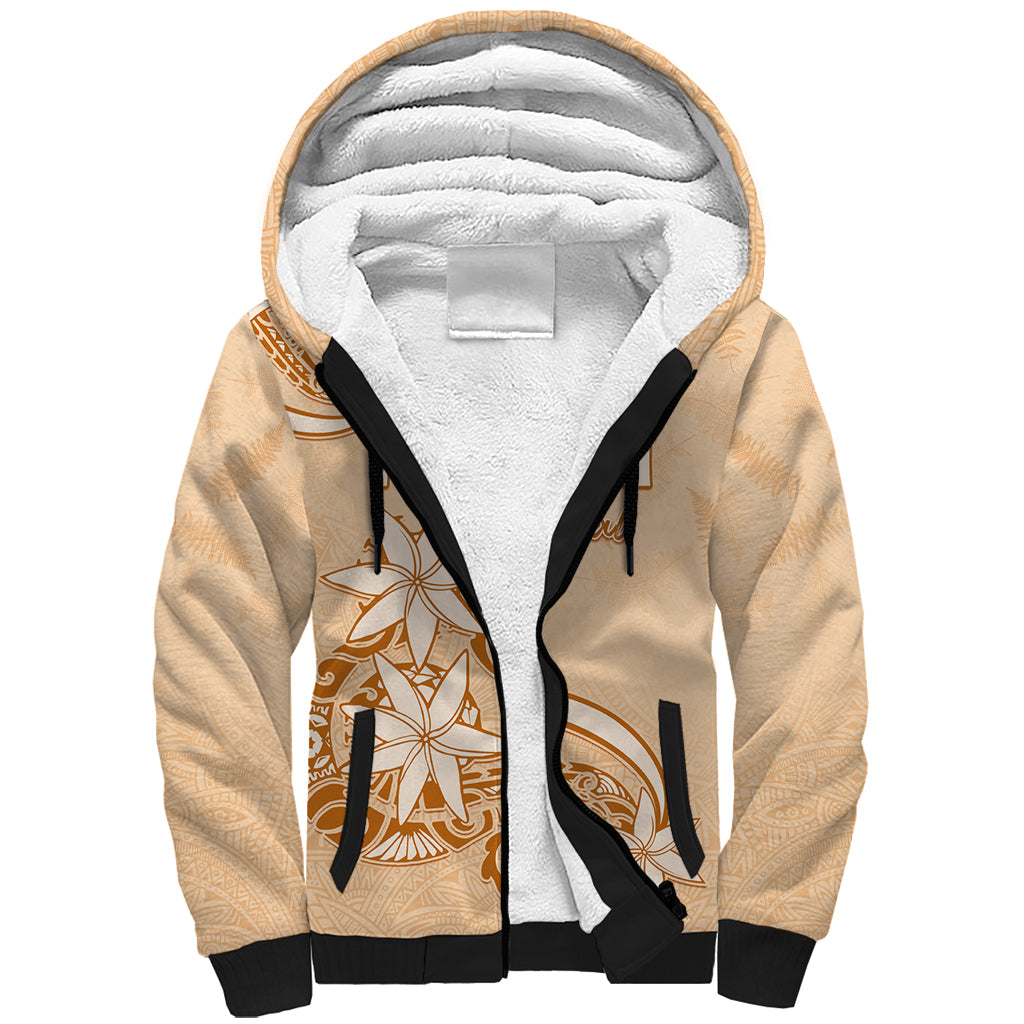 Personalised New Zealand Auckland Folk Festival Sherpa Hoodie Vintage Style LT05 Unisex Brown - Polynesian Pride