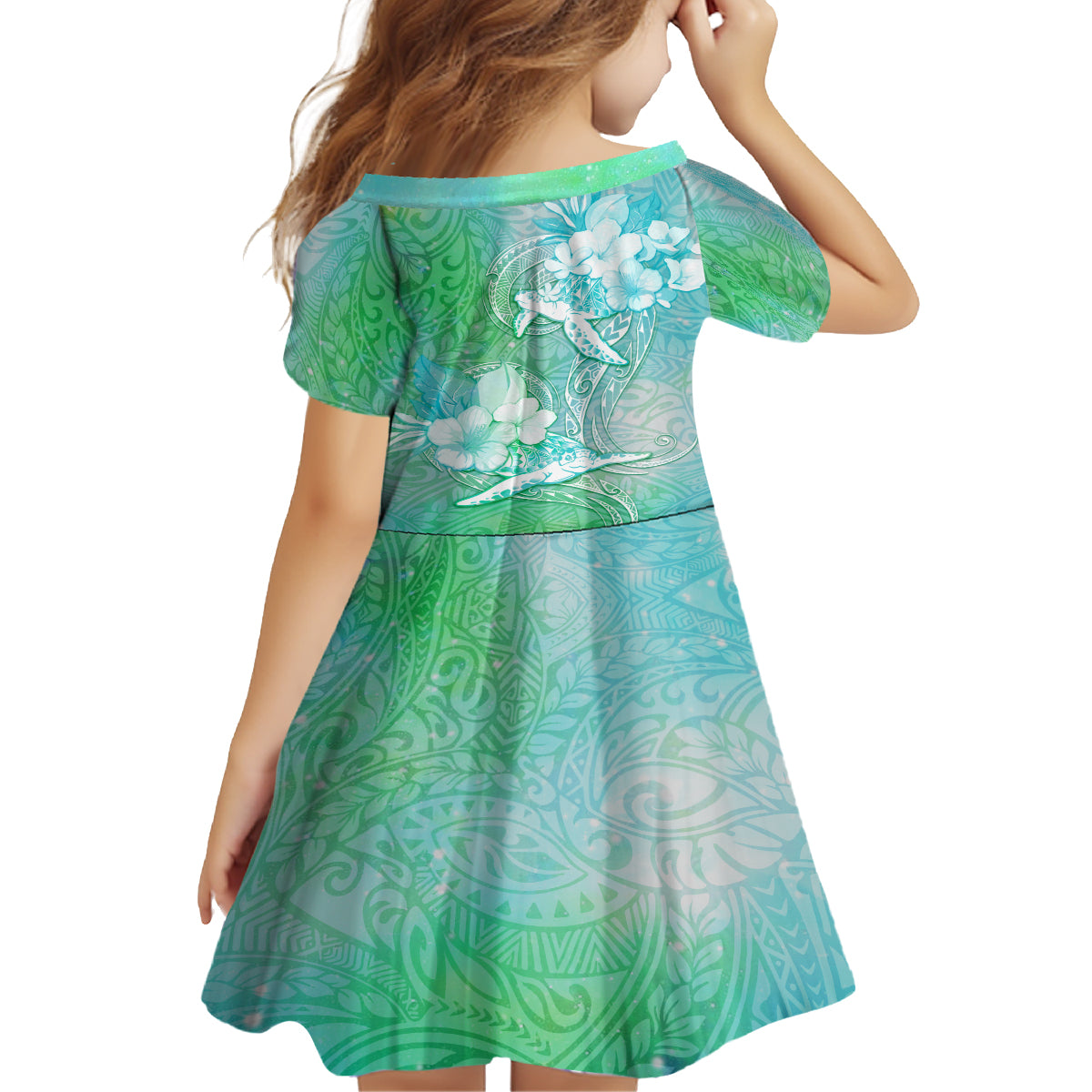 Couple Sea Turtle One Love One Heart Family Matching Long Sleeve Bodycon Dress and Hawaiian Shirt LT05 - Polynesian Pride