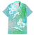 Couple Sea Turtle One Love One Heart Family Matching Mermaid Dress and Hawaiian Shirt LT05 Dad's Shirt - Short Sleeve Aqua - Polynesian Pride