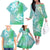 Couple Sea Turtle One Love One Heart Family Matching Off Shoulder Long Sleeve Dress and Hawaiian Shirt LT05 - Polynesian Pride