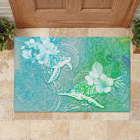 Couple Sea Turtle One Love One Heart Rubber Doormat LT05 - Polynesian Pride