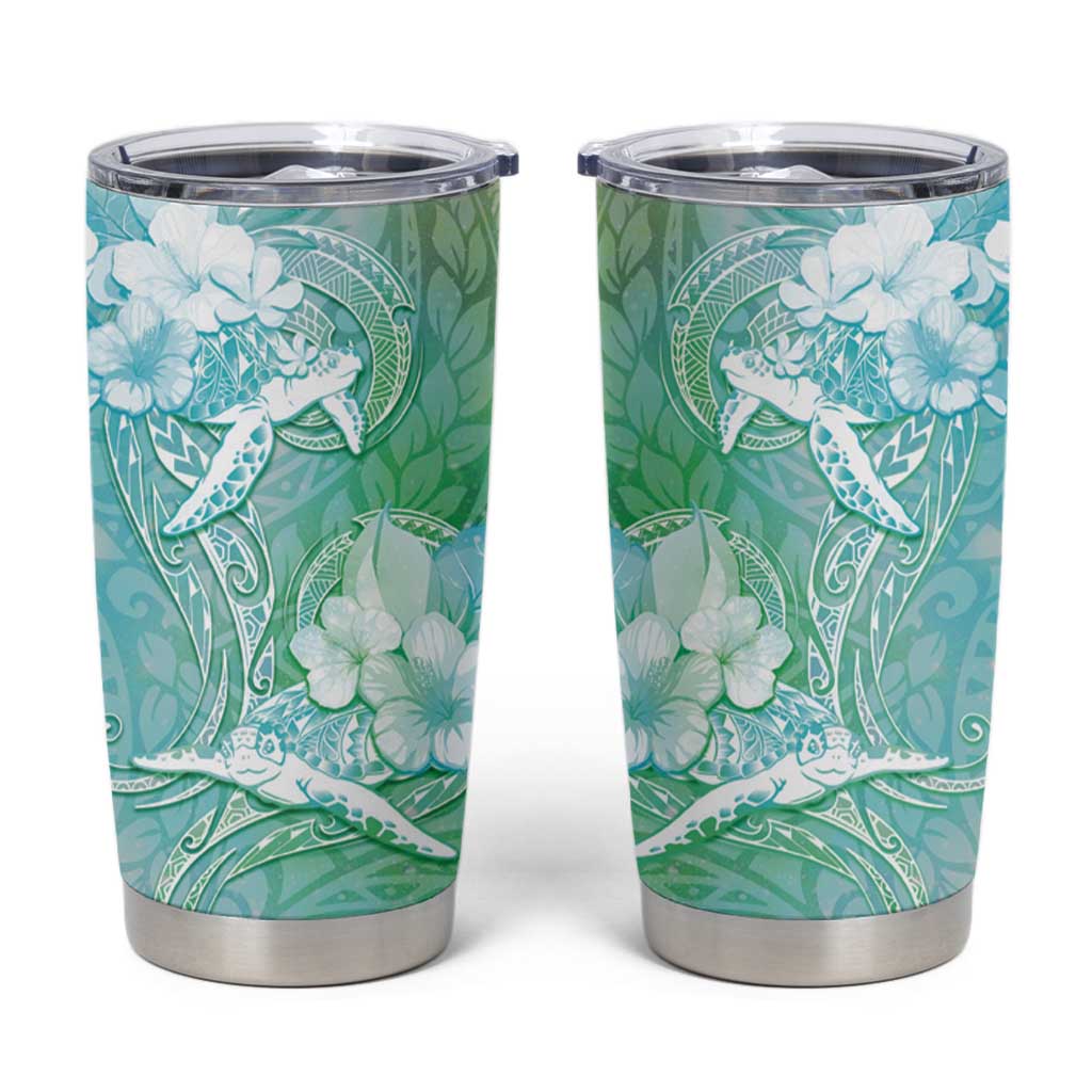 Couple Sea Turtle One Love One Heart Tumbler Cup LT05 Aqua - Polynesian Pride