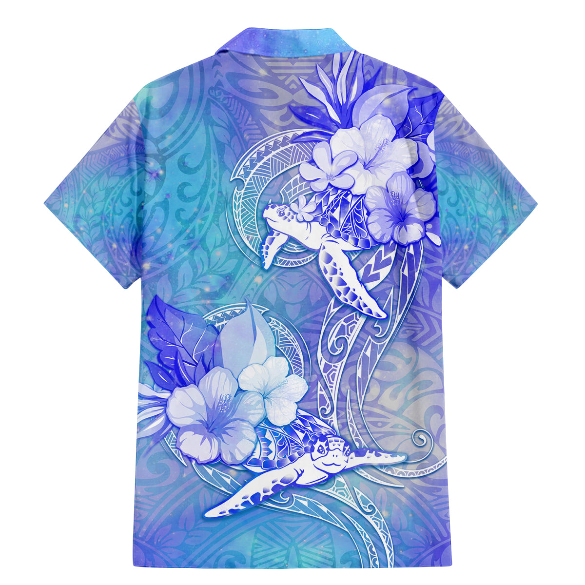 Couple Blue Sea Turtle Heart Love Family Matching Mermaid Dress and Hawaiian Shirt LT05 - Polynesian Pride