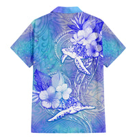 Couple Blue Sea Turtle Heart Love Family Matching Mermaid Dress and Hawaiian Shirt LT05 - Polynesian Pride